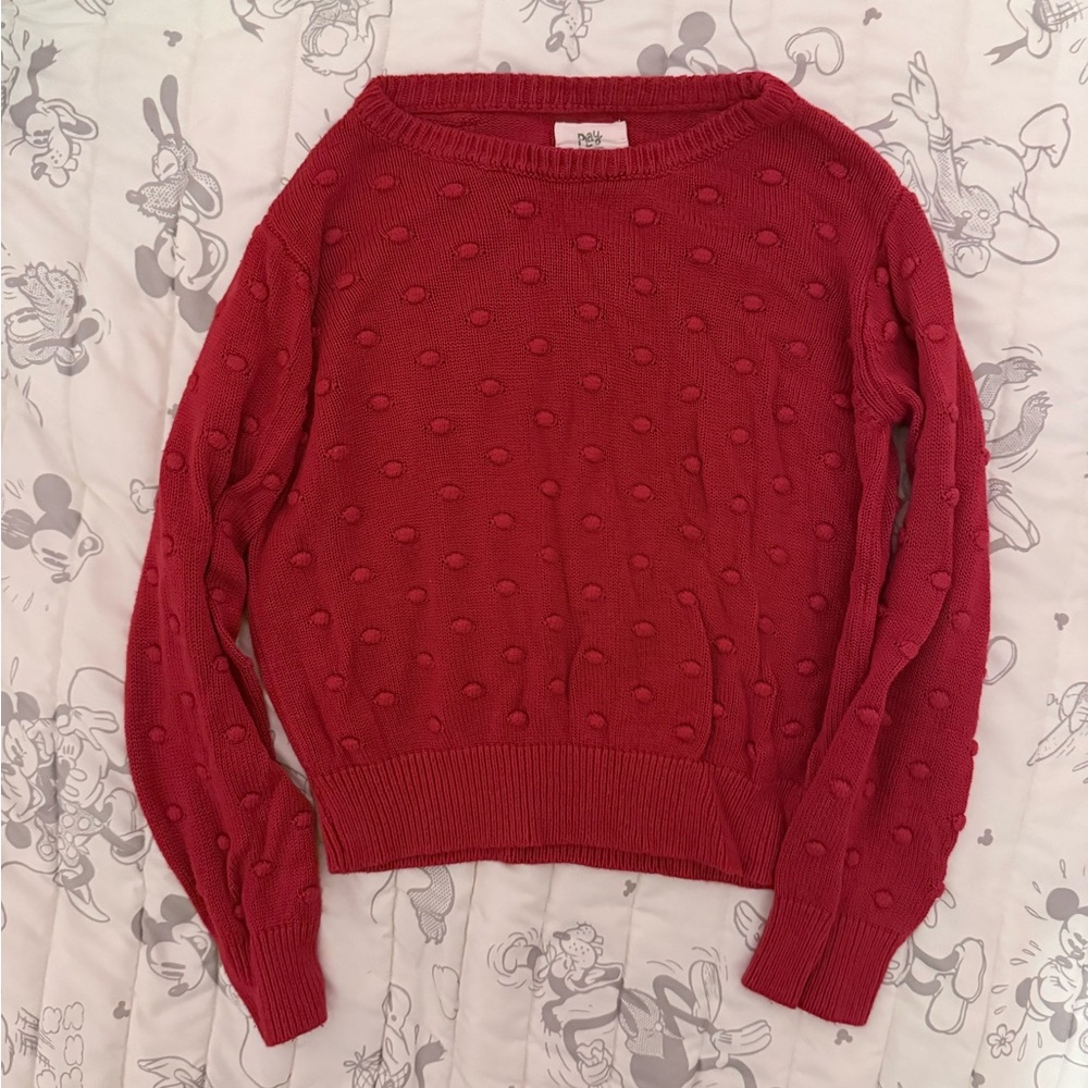 Little Sleepies Red Polka Dot Sweater